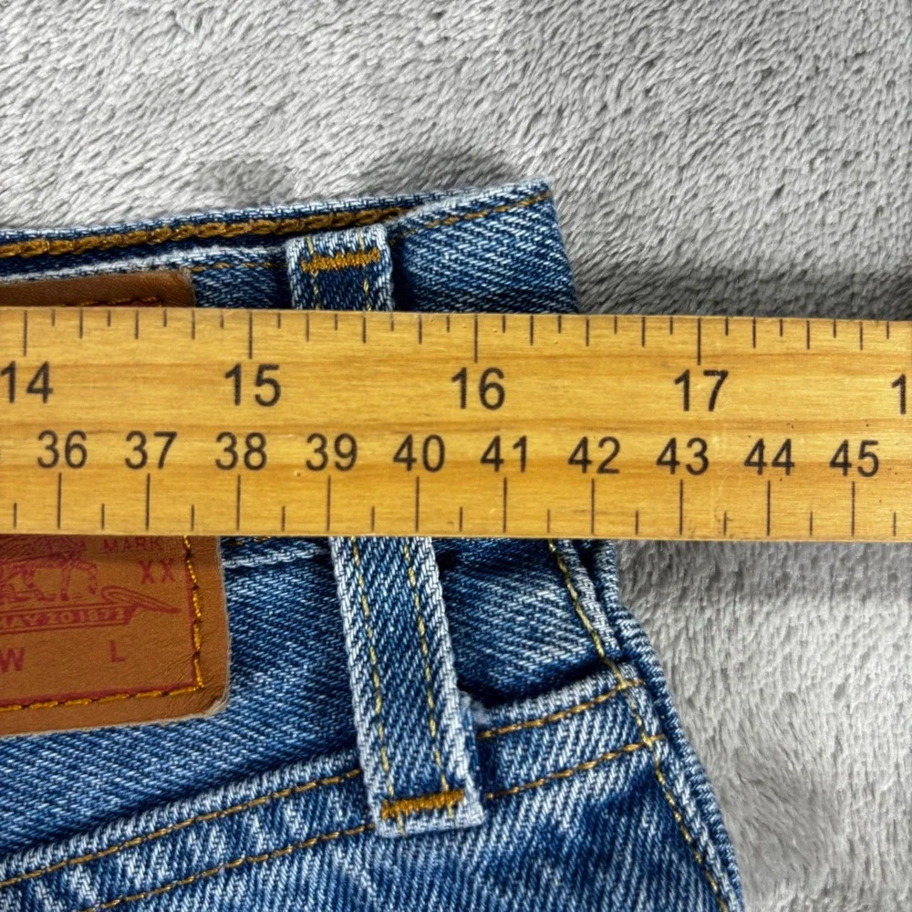 Levis 501 Big E Cut Off Shorts Womens 31 Blue Premium Excellent Distressed Denim